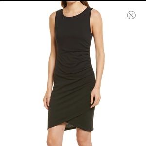 Leith
Women's Red Ruched Body-con Sleeveless Dress in Black size Small